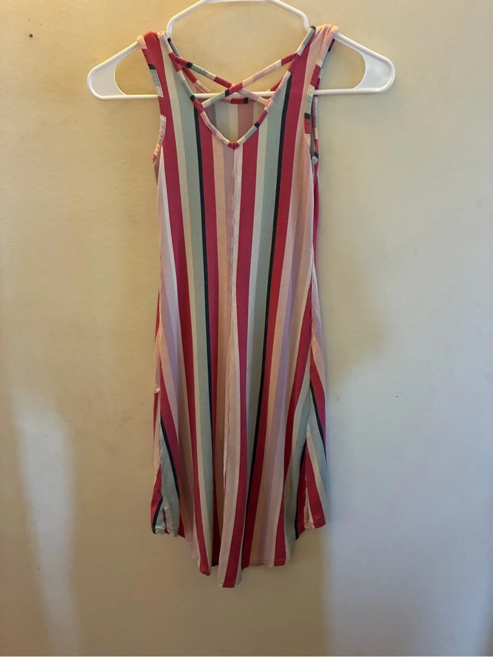 Cat & Jack Pink Multi-Stripe High-Low Sundress